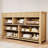 Fluted 7-Drawer Cabinet in Natural Oak, Multi-Purpose Storage Unit and Media Stand for Living Room, Hallway or Entryway