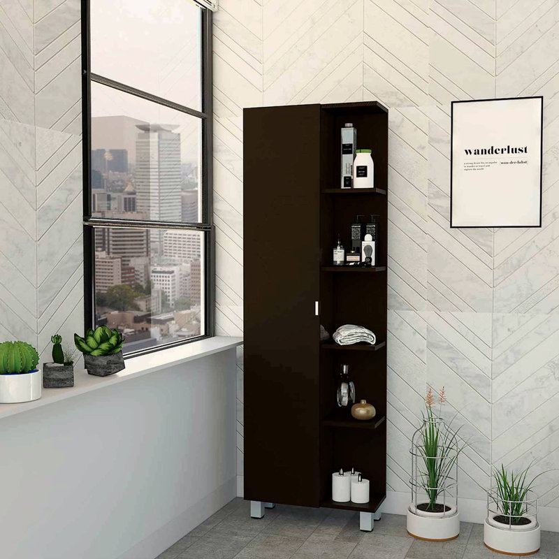 Armoire haute à 5 tablettes