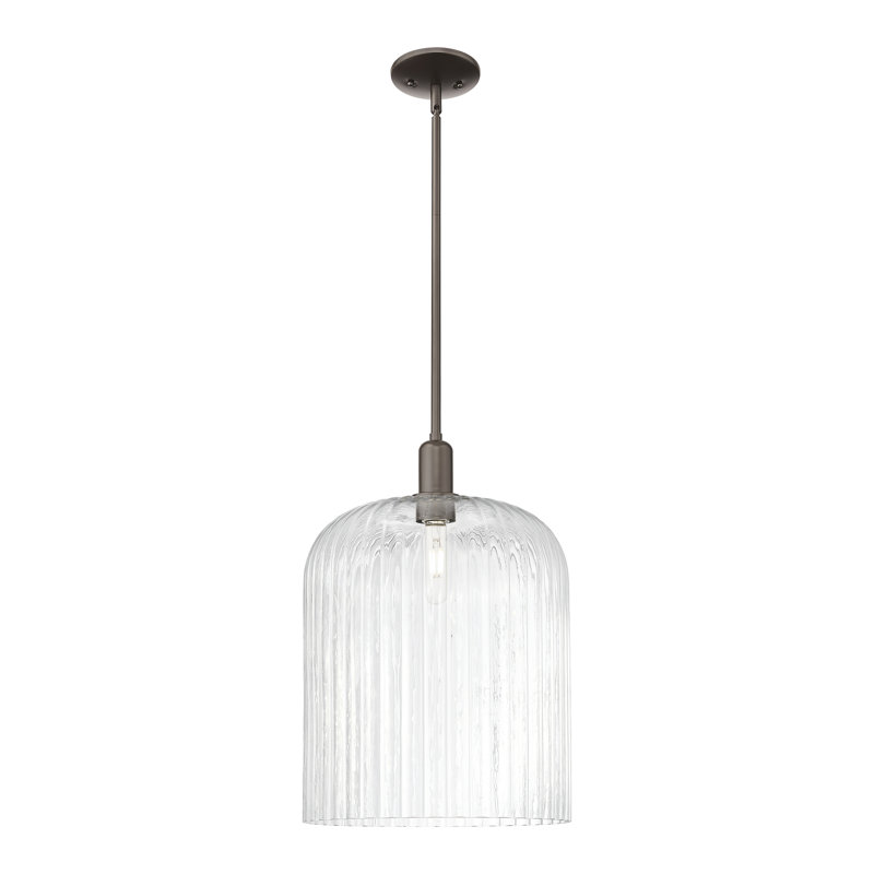 Downtown Urban - Voile de mariée - Mini-luminaire suspendu 1 tige, H 18 po x l 12 po x P 12 po, Clair