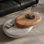 Table basse à profil bas Alyson Organic Pebble