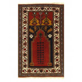 Mildrid Oriental Area Rug in Red