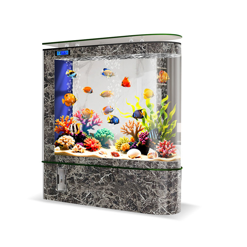 Réservoir d'aquarium moderne en bois manufacturé de 125 à 135 gallons Eco, Black, 47.24