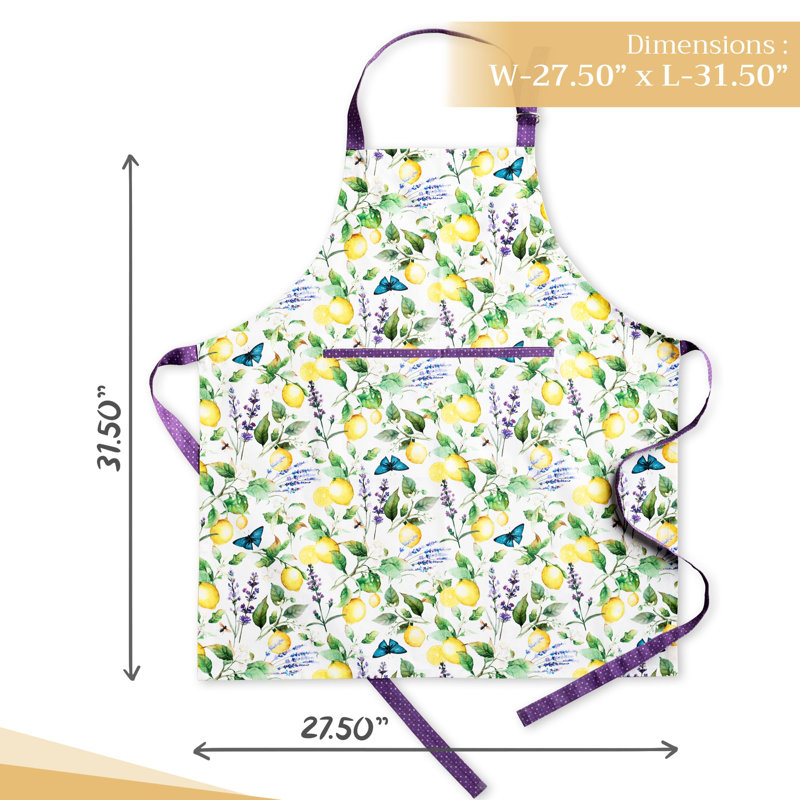 Tablier Maison d'Hermine Sivergue 100 % coton pour tous les jours - 70 x 80 cm