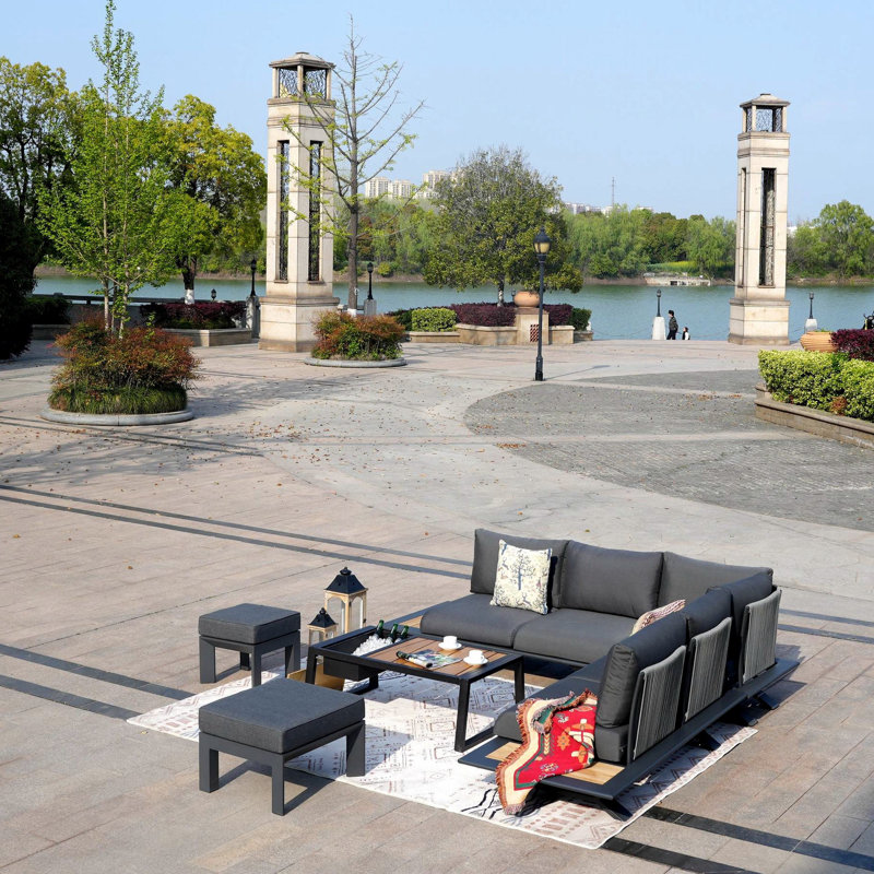 Ensemble de conversation modulaire avec coussins