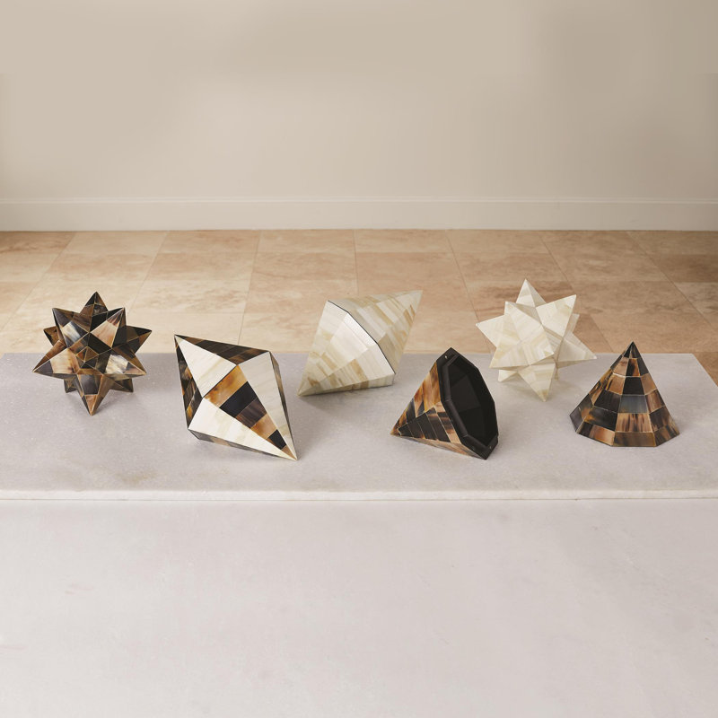 Stellated Dodecahedron-White Bone, Brown