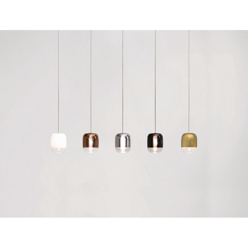 Gong 7 - Light Chrome Cluster Pendant, Black