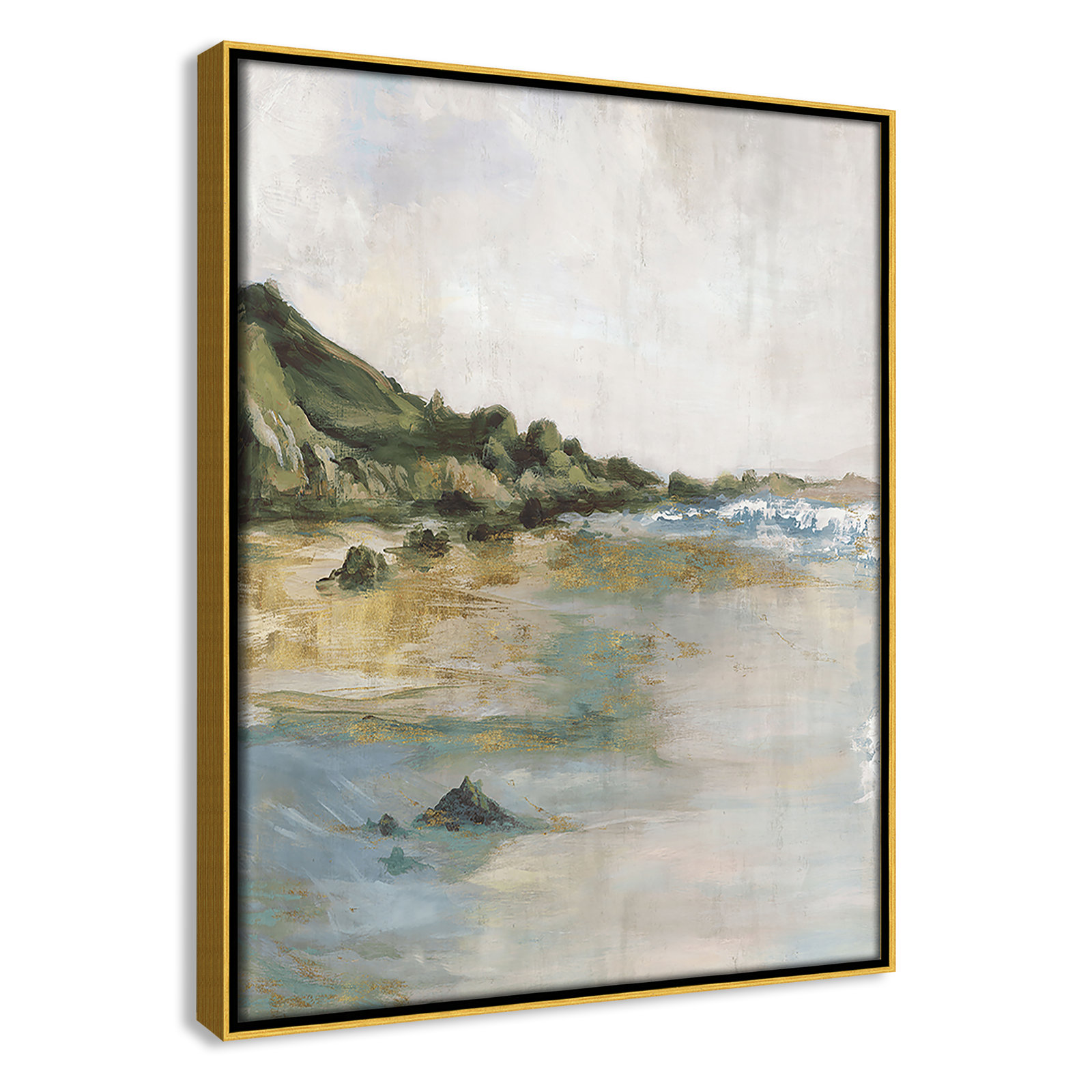 Tide’s Edge Print by , 15.5" H x 12.5" W, Gold