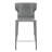Divinia Bar Stool In Gray Regenerated Leather - Set Of 2-78040269-78040270