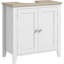 Armoire de salle de bain blanche sous le lavabo - en forme de U, tablette ajustable, armoire de rangement P 23,5 po