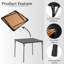Ensemble de bureau compact pliable et de chaise réglable - Conception peu encombrante pour les espaces de travail, d'étude ou de création à distance-111470682