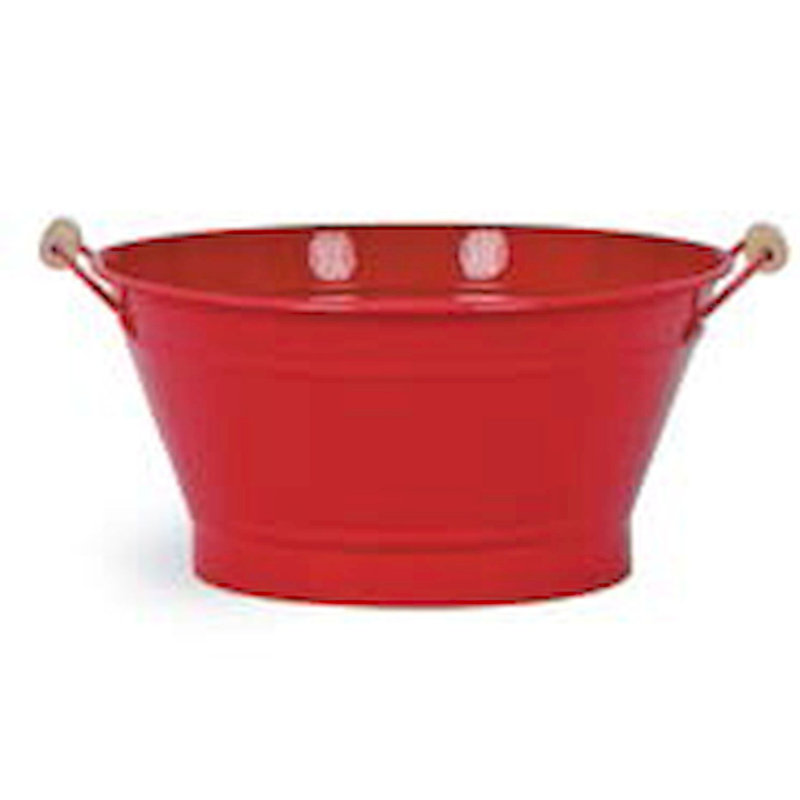 Ebern Designs Decorative Bin, 5" H x 9" W x 9" D, Red