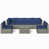 Gray Frame/Navy Blue Cushion