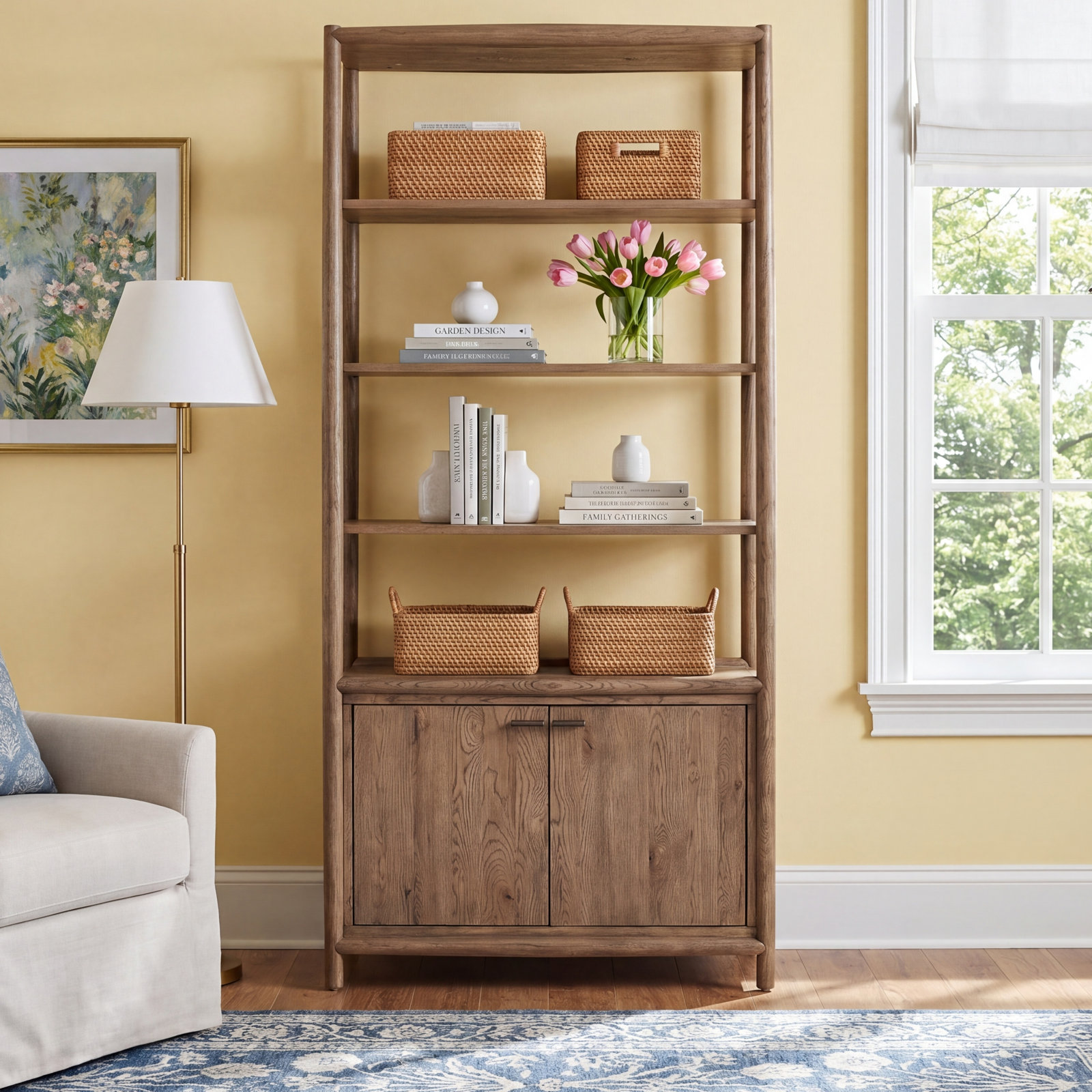 Cayenne Standard Bookcase, Weathered Oak