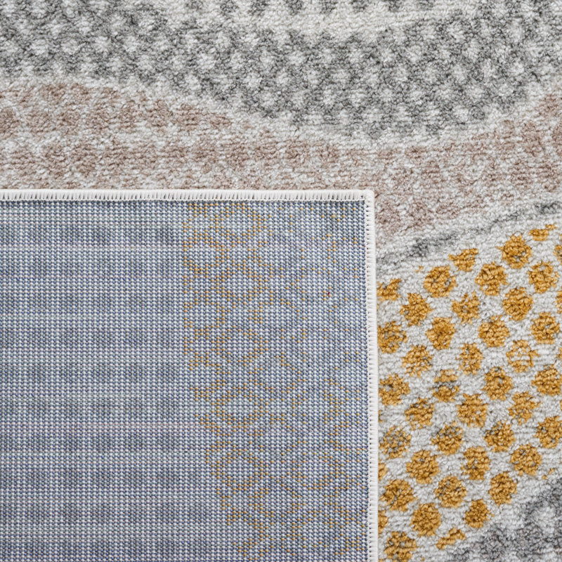 Pearsons 514 Area Rug In Gray/Beige/Gold, Rectangle 5'5" x 7'7"