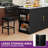  Rolling Kitchen Island Set With Trash Can, Stainless Steel Countertop, Drop Leaf, 2 Bar Stools-1061008542