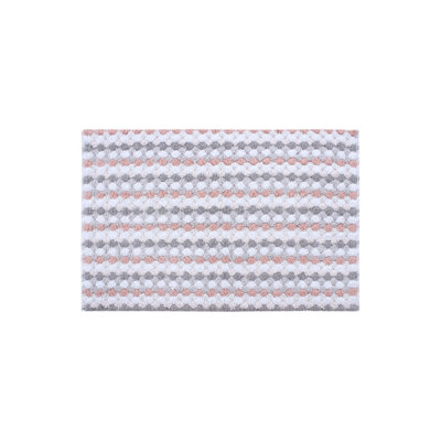 Macek 100% Cotton Bathroom Rug, Non Slip & Water Absorbent Soft Shaggy Mat