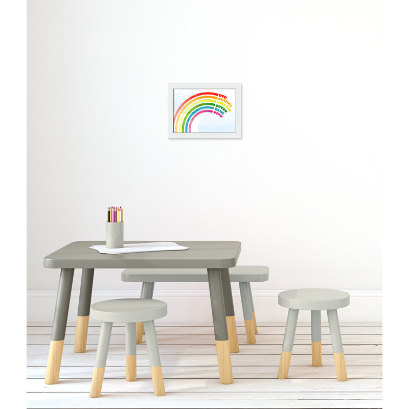 Art sur toile, couleurs, H 14 po x l 10 po x P 0,6 po, Encadré plat blanc