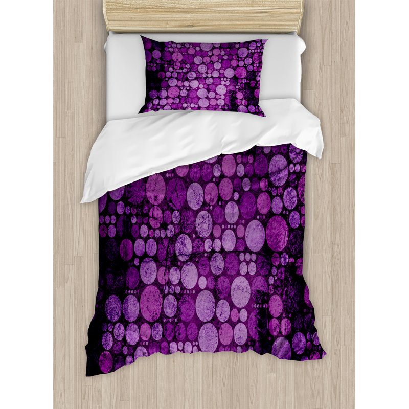 Indigo Glam Polyester Dots Duvet Cover, Twin