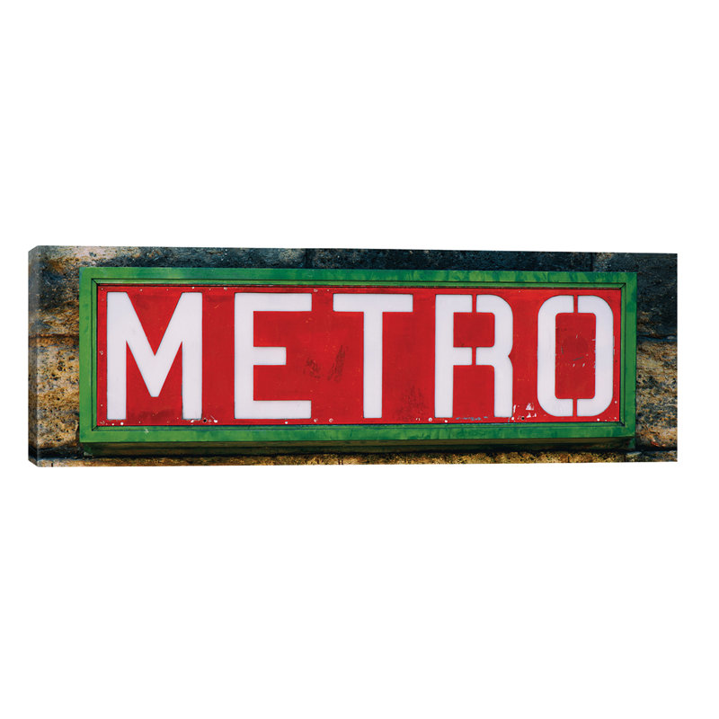 Paris Metro II by Philippe Hugonnard - No Frame Panoramic Print on Canvas, 30.48 cm H x 91.44 cm W x 1.91 cm D