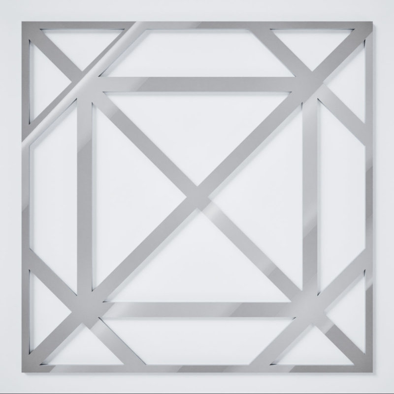 Panneaux muraux décoratifs en acrylique Buxton, moyen, l 15 3/8 po x H 15 3/8 po x T 1/8 po, gris, Gris