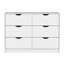 Commode 4 tiroirs Basilea, 2 armoires - blanc-1836733369