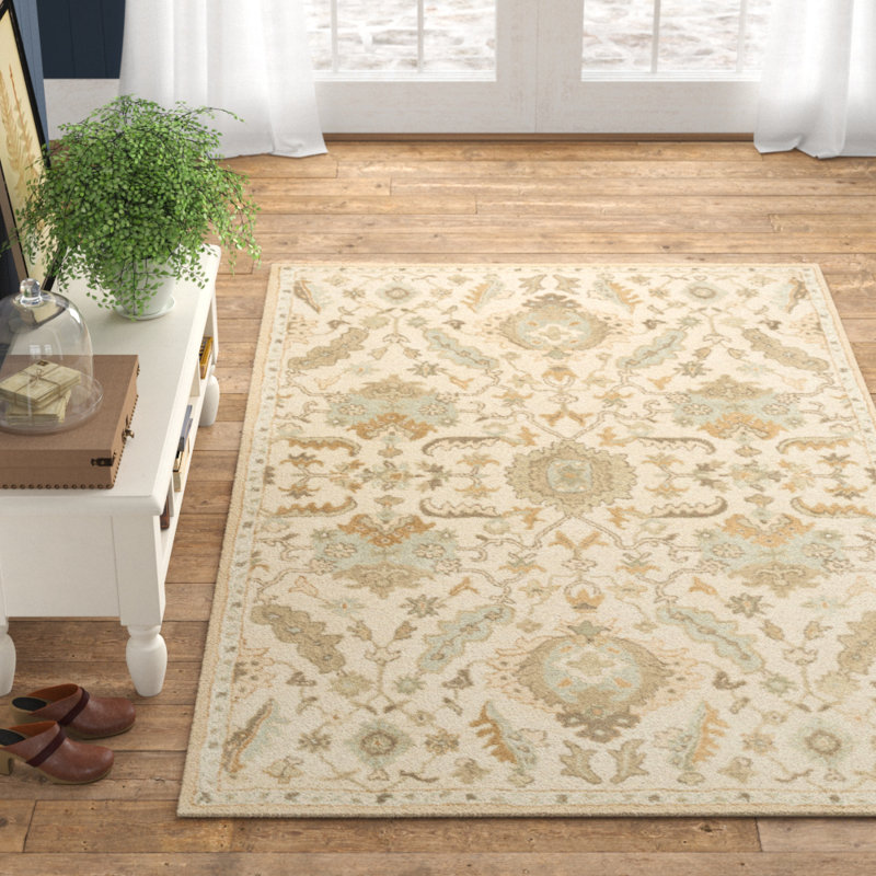 Arden Hand Tufted Wool Floral Indoor Rug, Rectangle 10' x 14'