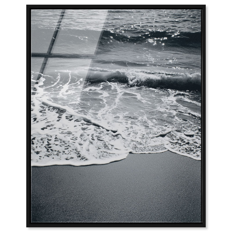 Cresting Foam IV, tableau en verre acrylique brillant, motif nautique et plage, par Oliver Gal, H 21 po x l 17 po