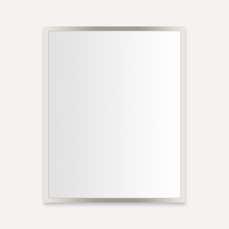 Pharmacie profils à bord poli réversible, 30 po x 23,25 po x 4 po, Nickel poli