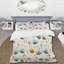 Minimalist Green & Yellow Floral Charm Botanics - Ensemble de housse de couette à motif floral-178755422