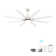 66 Inch Low Profile Ceiling Fan With Dimmable Lights And Smart Remote Control 6 Speed Reversible Noiseless DC Motor For Indoor