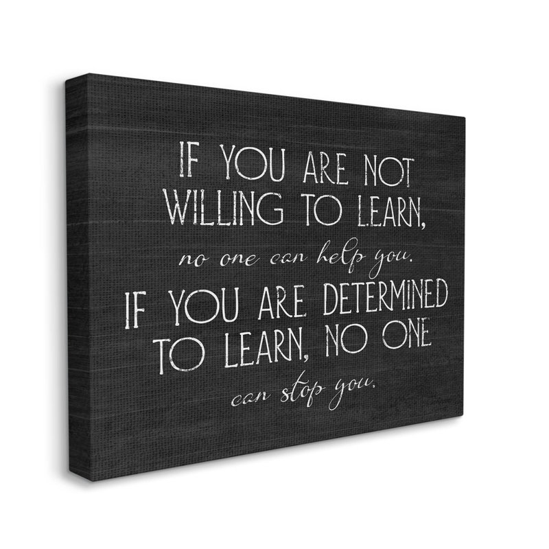 Determined To Learn Motivational Canvas Wall Art by Lil' Rue, 16" H x 20" W x 1.5" D