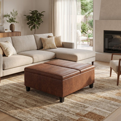 Repose-pieds de rangement pour table basse Ellis
