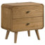 Ensemble de chambre à coucher 5 pièces, lit Mid-Century moderne, une table de chevet, une commode, un miroir de commode et une commode-130033241-130033244