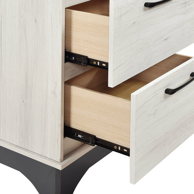 Table de chevet 2 tiroirs pour chambre à coucher