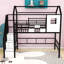 Lit mezzanine simple en métal avec toit-1306863267