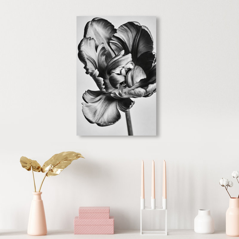 Graphite Flower Print by Oliver Gal, 15" H x 10" W, Gallery Wrapped