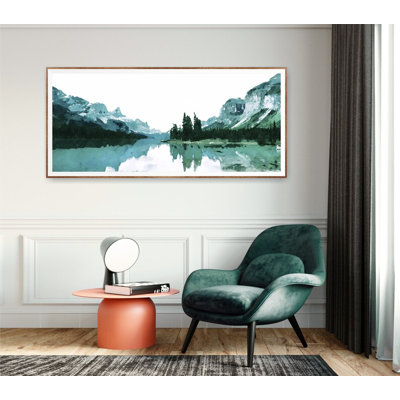 «Lake», art mural panoramique, impression d'aquarelle sur parc national