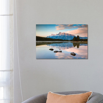 Sunrise at Two Jack Lake 1 Piece Wrapped Canvas Wall Art
