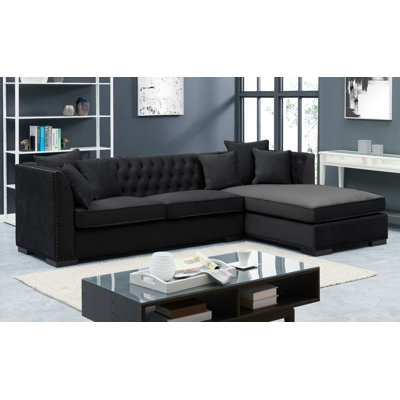 Melanie 4 Seater Velvet Corner Sofa 