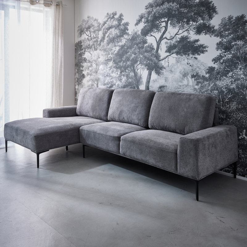 Citally 3 Seater Sofa & Chaise, Grey