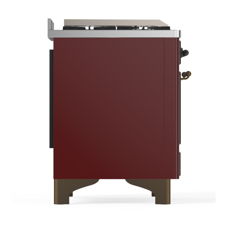 Majestic III Series 48 Inch Dual Fuel Range with 5 Sealed Burners, Griddle, Frenchtop in Matte Graphite (Liquid Propane, Burnished Trim)