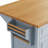 Kitchen Island with Drop Leaf, Embossed Texture Kitchen Island on Wheels with Spice Rack, Towel Rack, 2 Doors and 5 Drawers-1348486652