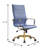 Sorrells High-Back Ergonomic Leather Executive Office Chair with Padded Arms & Chrome Base – Modern Swivel Desk Chair for Home or Conference Room-1127781119