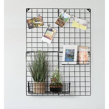 Grid Wall Shelf and Basket for Wall Grid Panel (Matte Black) - A Must Wire  Wall Grid