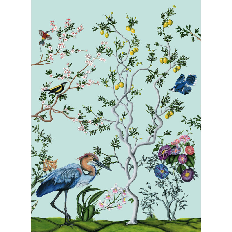 Bird And Branch Chinois 3 Print by Thicket Design, 32" H x 24" W