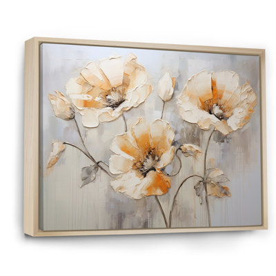 «Beige Poppy Meadow Melody VI» sur toile