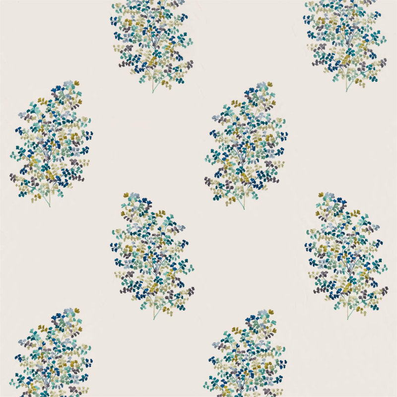 Wendell Embroidery Fabric, Ceramic Blue