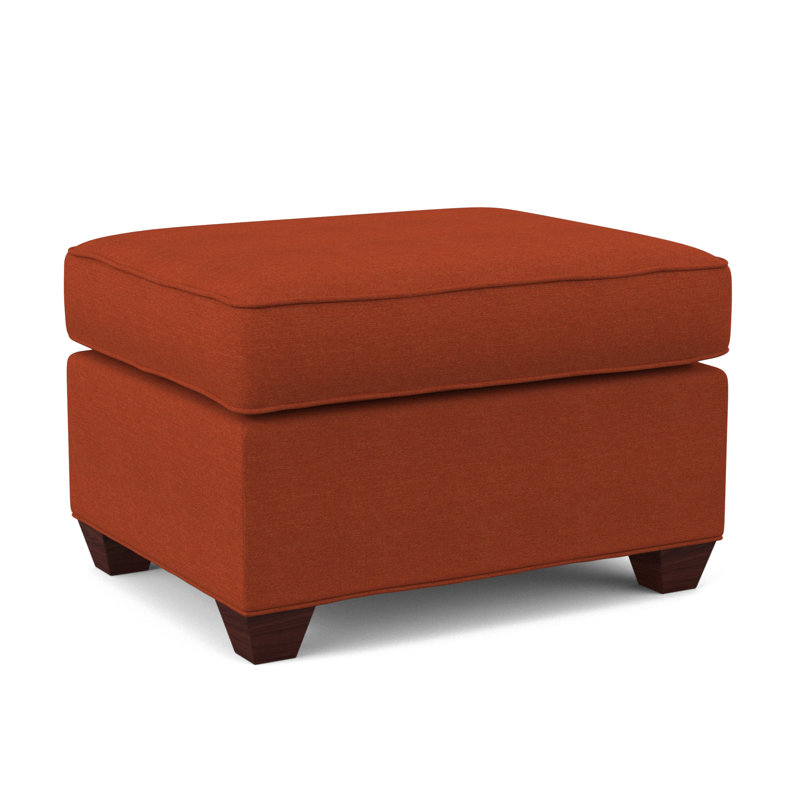 Avery 27" Wide Rectangle Standard Ottoman, Empire Mahogany, Antic Cinder
