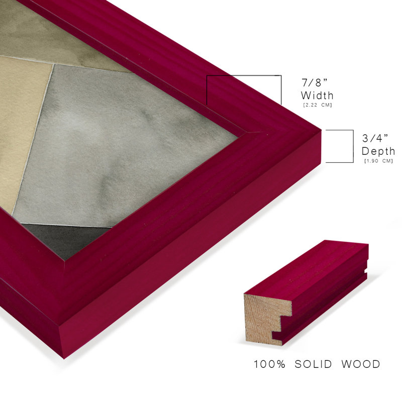 Tectonic Shift III Framed On Paper Print, Red Framed, 7" H x 5" W x 1" D