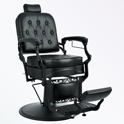Swivel Reclining Chair with button tufted back and sturdy base